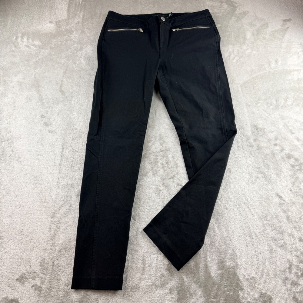 Lauren Ralph Lauren Women's Size 4 Black Zipper‎ Pocket Skinny Pants